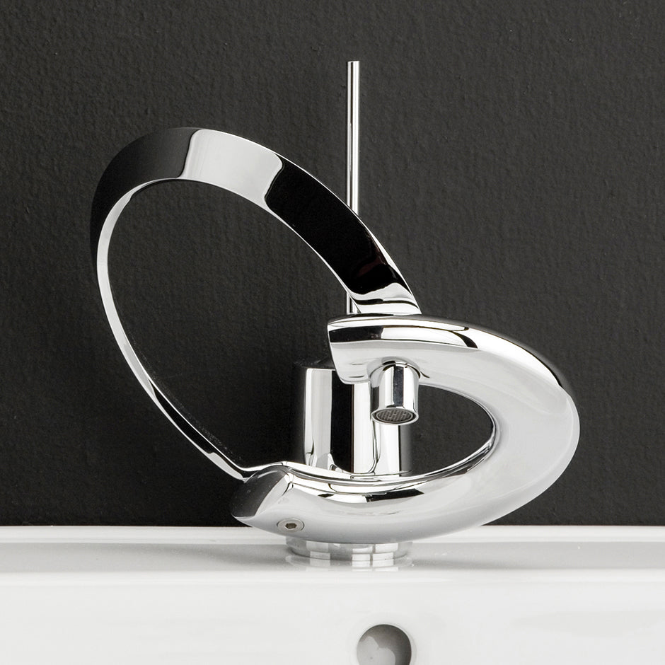 Lacava - Deck-Mount Single-Hole Faucet With Joystick Lever Handle And Click-Clack Drain, Ada Compliant. Water Flow Rate: 1 Gpm Pressure Compensating Aerator.