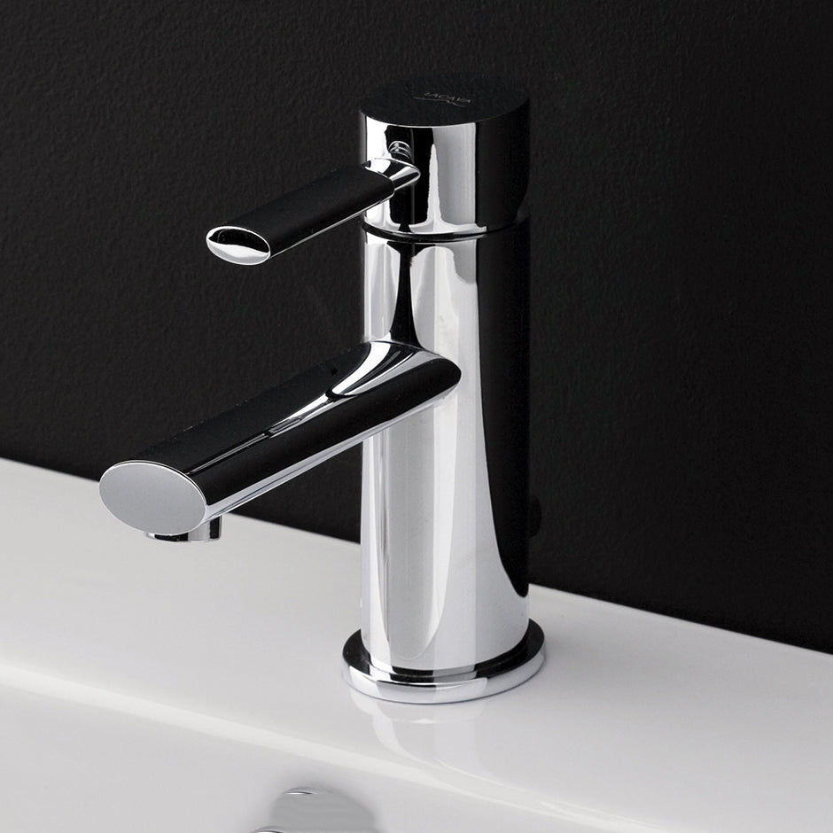 Lacava 0610.1-CR - Deck-Mount Single-Hole Faucet With A Lever Handle And Pop-Up, Ada Compliant. Water Flow Rate: 1 Gpm Pressure Compensating Aerator.