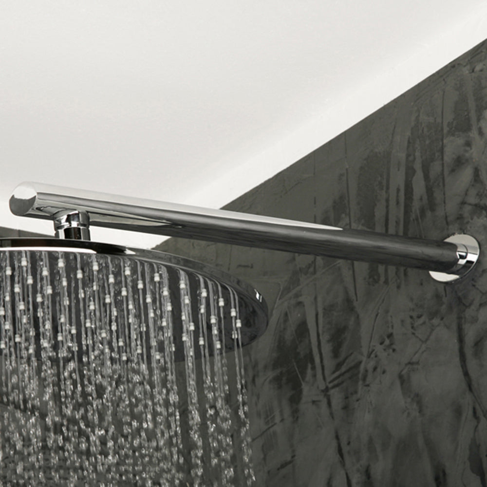 Lacava 0671-CR - Wall-Mount Oval Shower Arm With Flange.