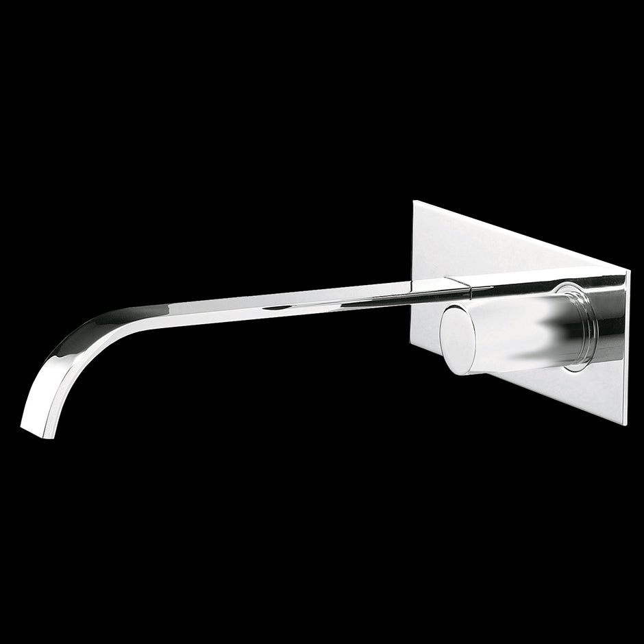 Lacava 13013-A-CR - Trim - Wall-Mount Two-Hole Faucet With One Knob Handle On The Right, With Backplate. Includes Rough-In And Trim. Water Flow Rate: 4.2 Gpm At 60 Psi.