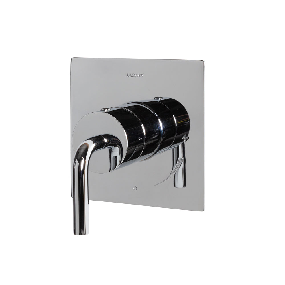 Lacava - Cigno Trim - Built-In Progressive Pressure Balancing Mixer With A Lever Handle And Squared Backplate. Water Flow Rate: 5.6 Gpm At 43.5 Psi. W: 5", H: 5" - Rough-In # Vpbp Sold Separately