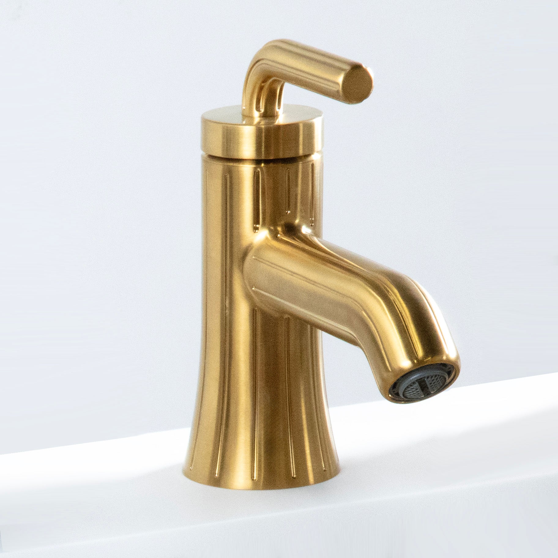 Lacava - Deck-Mount Single Hole Faucet Available With Fluted Detailing; Handles Sold Separately. Click-Clack Drain 7100-16Of Included.