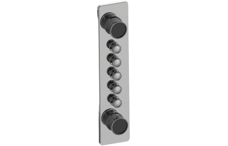 Graff G-18015VAQ-AU-T - Traditional 5-Button Split Knob Oblique Knurl Vertical Trim