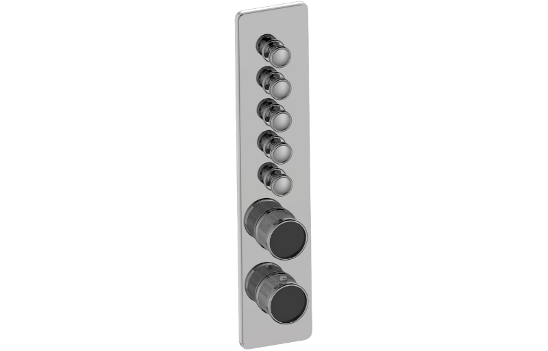Graff G-18015VBD-AU-T - Traditional 5-Button Paired Knob Diamond Knurl Vertical Trim