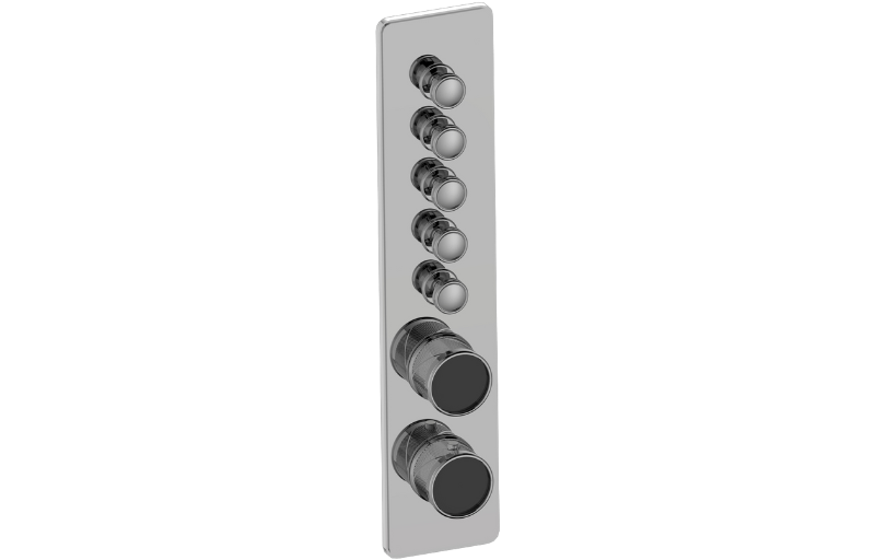 Graff G-18015VBQ-BB-T - Traditional 5-Button Paired Knob Oblique Knurl Vertical Trim