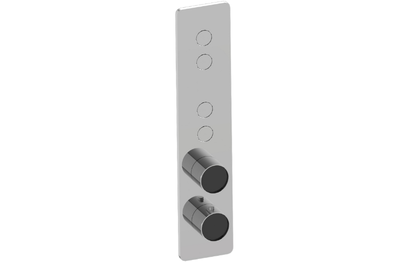 Graff G-18024VBP-AU-T - Contemporary 4-Button Paired Knob Vertical Trim