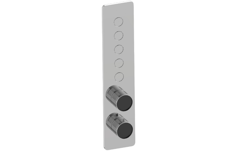 Graff G-18025VBF-AU-T - Contemporary 5-Button Paired Knob Fluted Knurl Vertical Trim