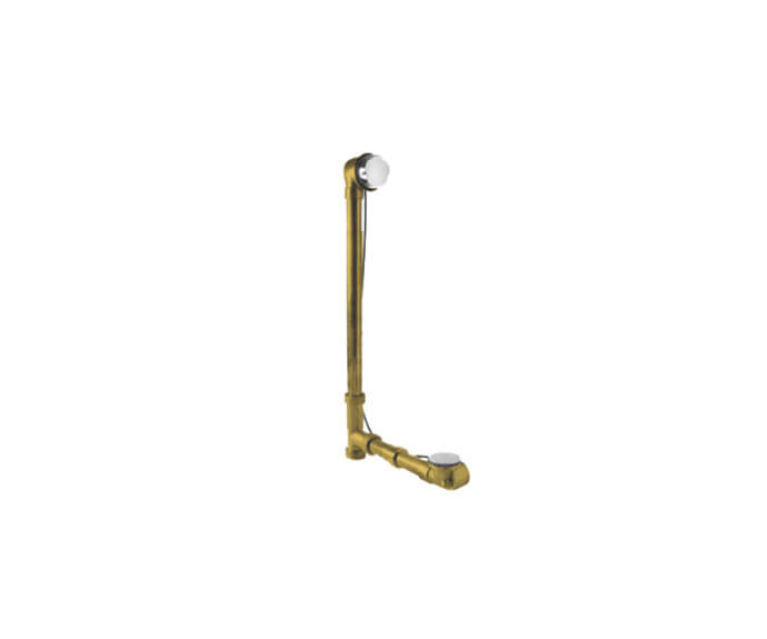 Mountain Plumbing BDR20BR27 - Brass Body Cable Operated Bath Waste & Overflow Drain With Rigid Overflow Neck For 27" Tub