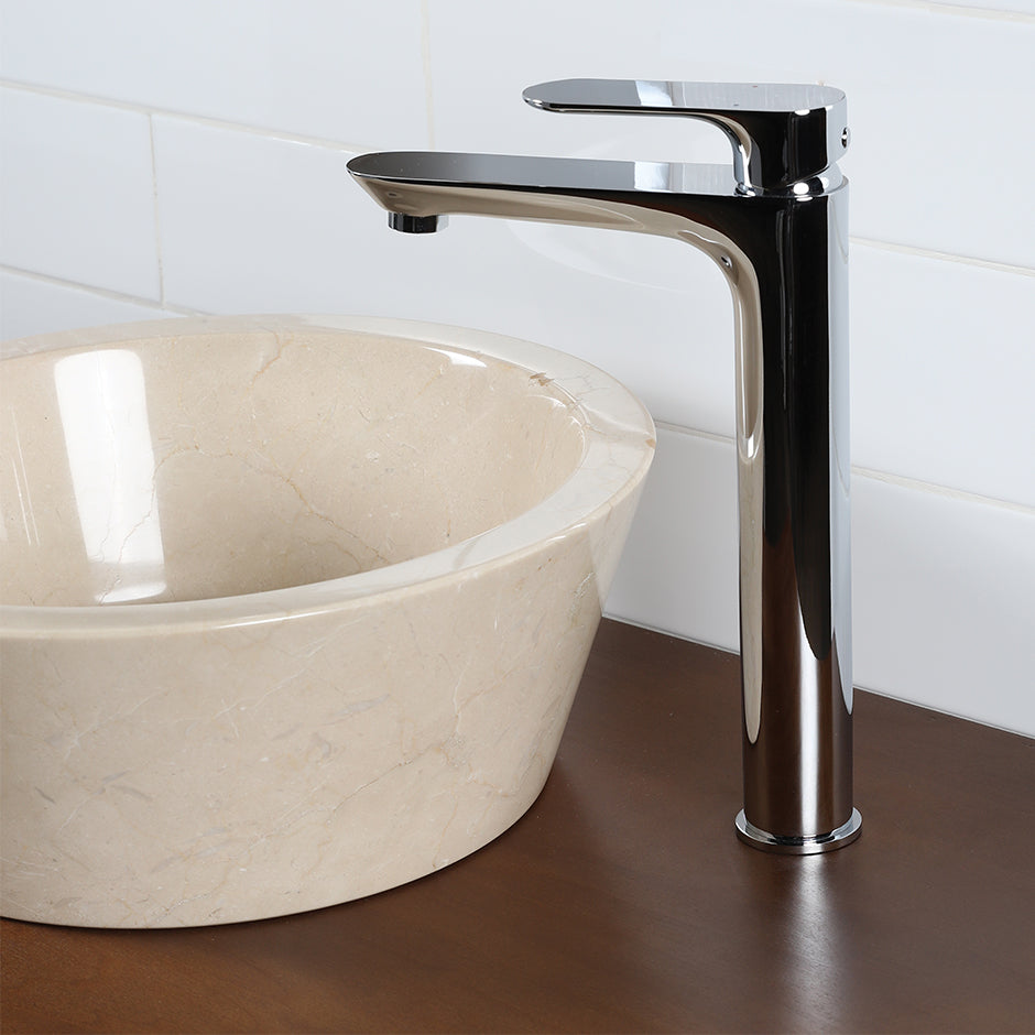 Lacava - Deck-Mount Single Hole Faucet With Lever Handle. Water Flow Rate: 1.2Gpm Pressure Compensating Aerator. H: 11 5/8", Spout: 5 7/8".