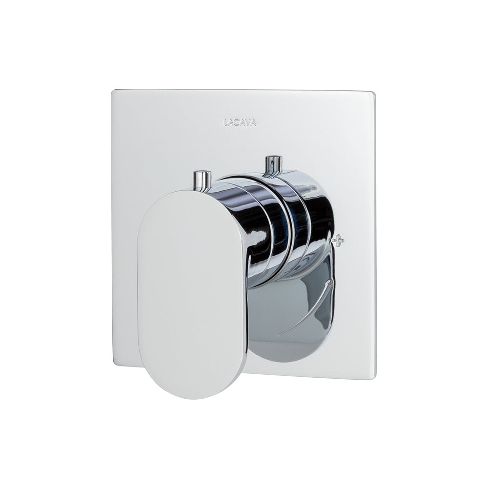 Lacava - Trim Only - Thermostatic Valve Gpm 10 (60Psi) With Rectangular Back Plate And Oval Lever Handle