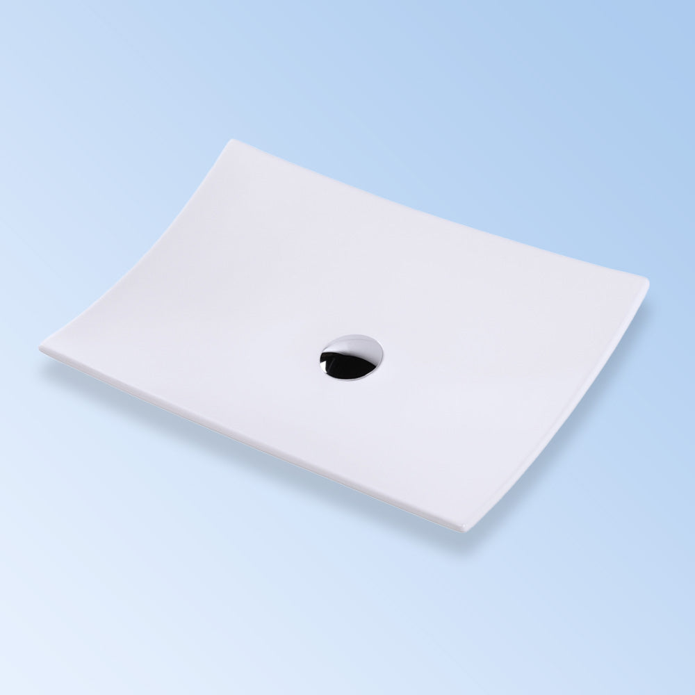 Lacava 4516-001 - Vessel Porcelain Bathroom Sink, No Overflow, 23 1/2"W, 15 1/2"D, 4 1/2"H - White