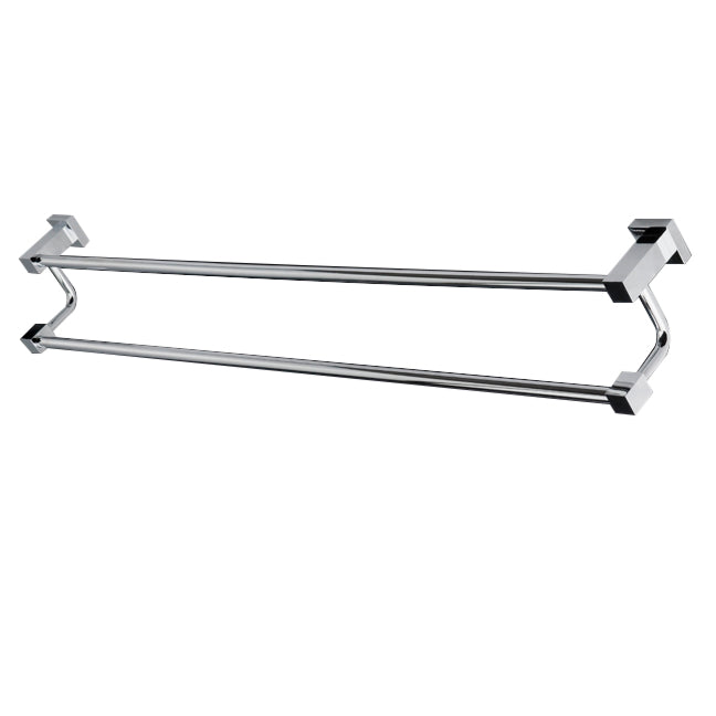 Lacava - Wall-Mount Double Towel Bar Made Of Chrome Plated Brass.W: 24 1/2”D: 4 1/2”