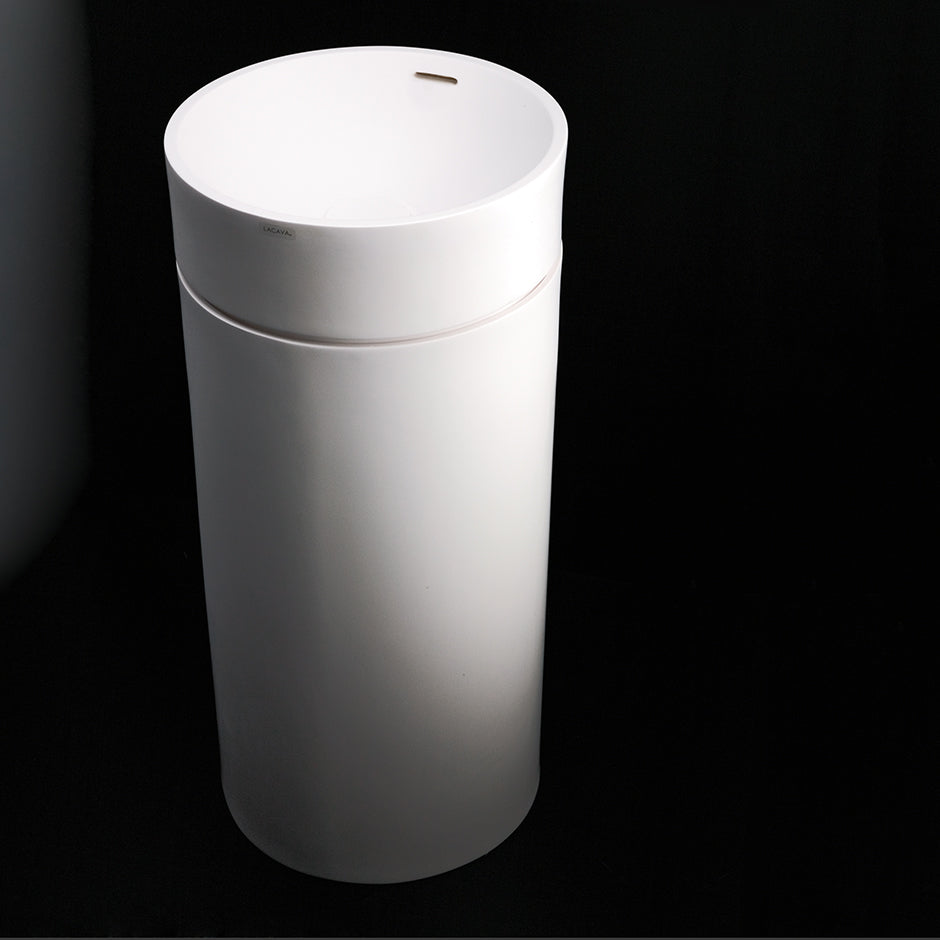 Lacava - Pedestal Made Of Solid Surface, For Bathroom Sink 5150 (Sold Separately), 16 1/2"Diam X 28"H