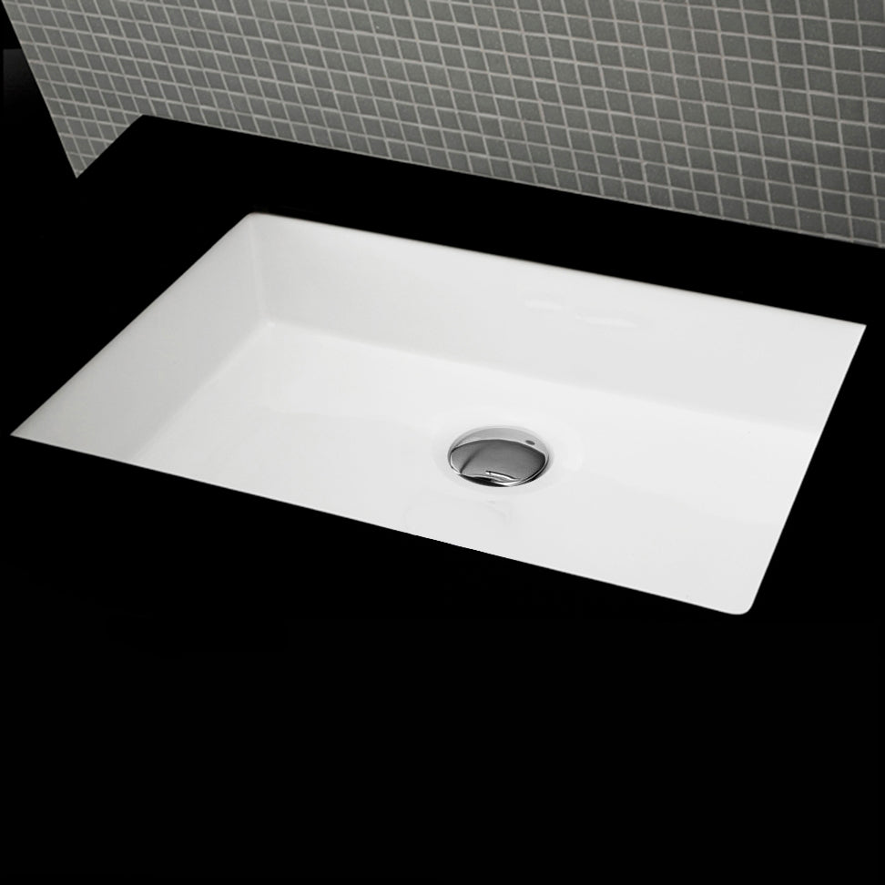 Lacava - Under-Counter Porcelain Bathroom Sink With An Overflow, Unglazed Exteri. 24"W, 16 1/8"D, 6 1/2"H