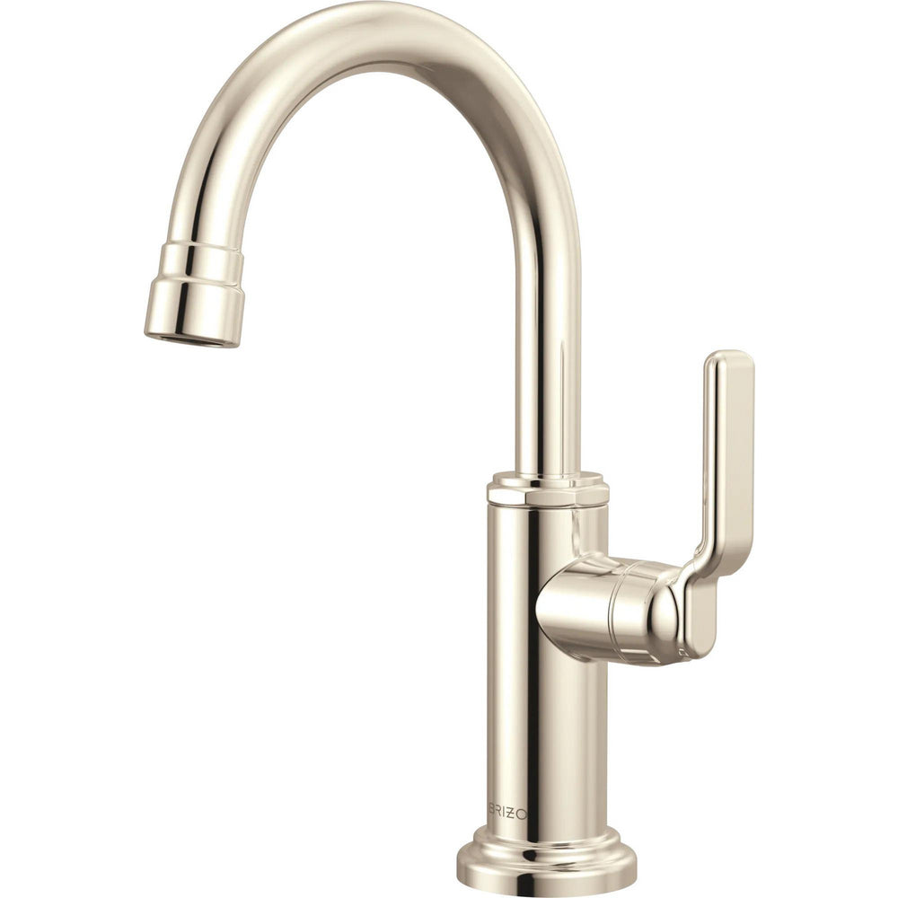 Brizo 61348LF-C-PN - Beverage Faucet With Arc Spout And Industrial Lever Handle