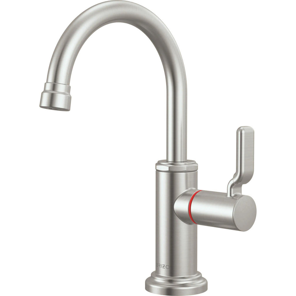 Brizo 61348LF-H-SS - Instant Hot Faucet With Arc Spout And Industrial Lever Handle