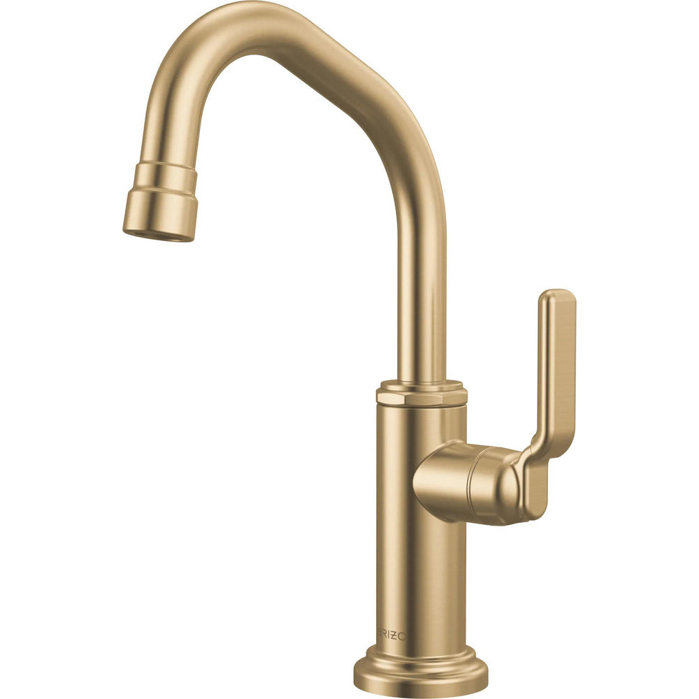 Brizo 61349LF-C-GL - Beverage Faucet With Angled Spout With Industrial Lever Handle