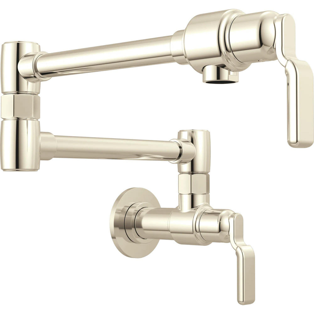 Brizo 62848LF-PN - Wall Mount Pot Filler With Industrial Lever Handle