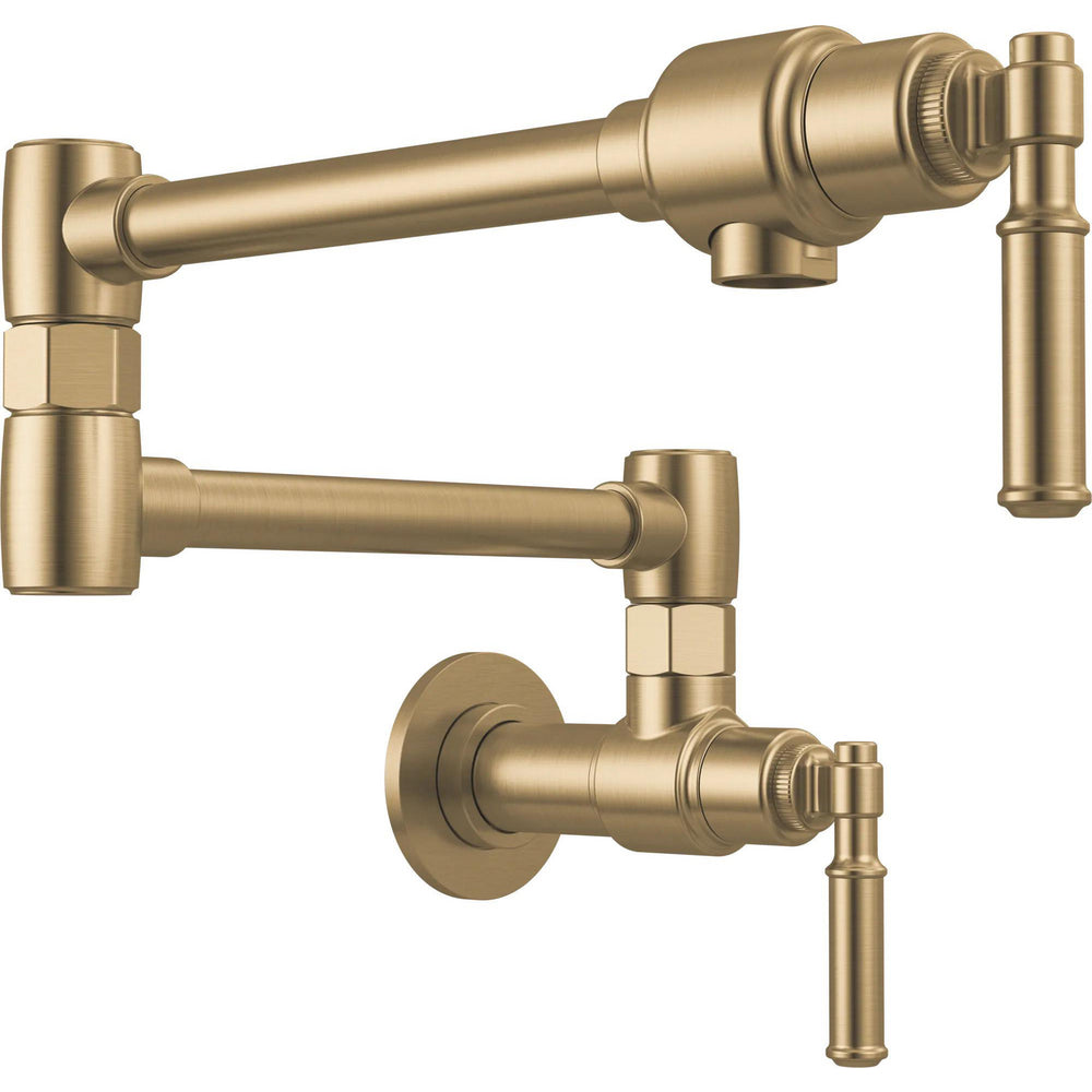 Brizo 62849LF-GL - Wall Mount Pot Filler With Coin Edge Lever Handle