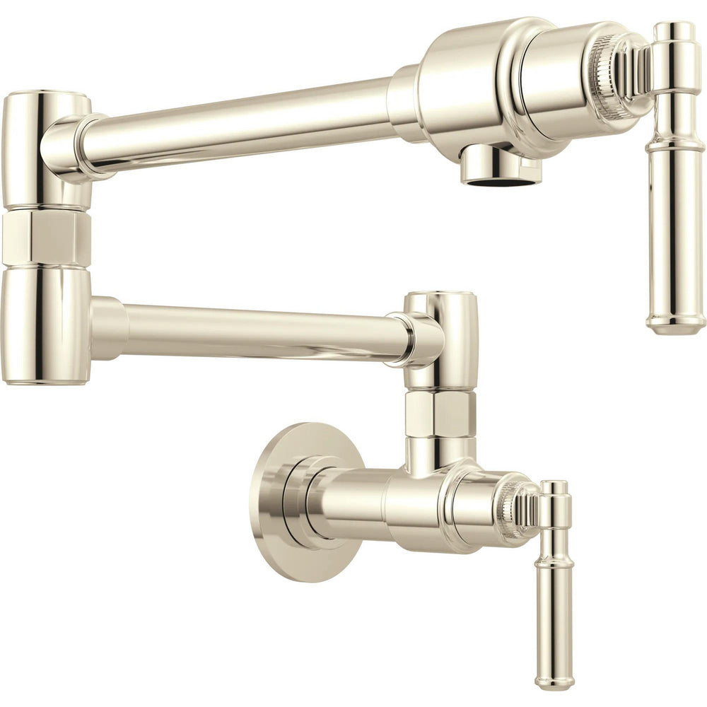 Brizo 62849LF-PN - Wall Mount Pot Filler With Coin Edge Lever Handle
