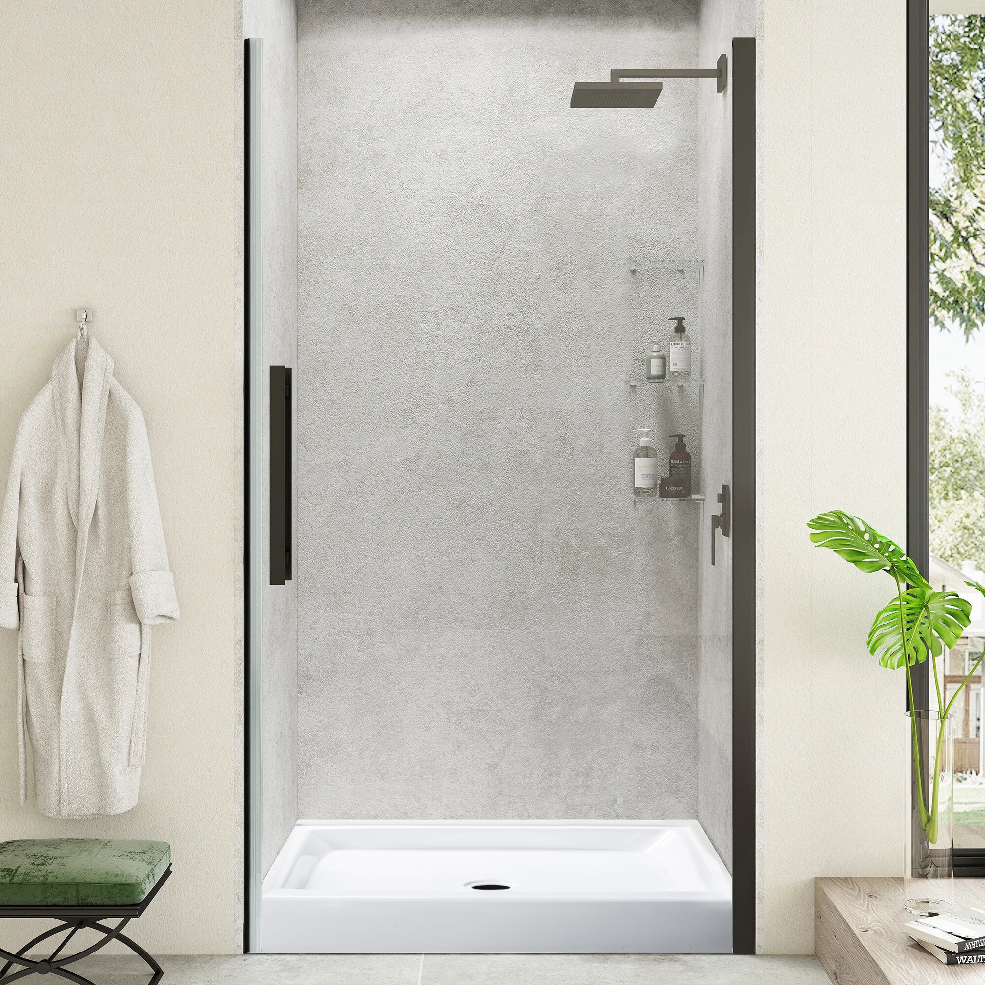 Venco PAL3634B - Palau 36 X 34 Single Threshold Base-Center Drain