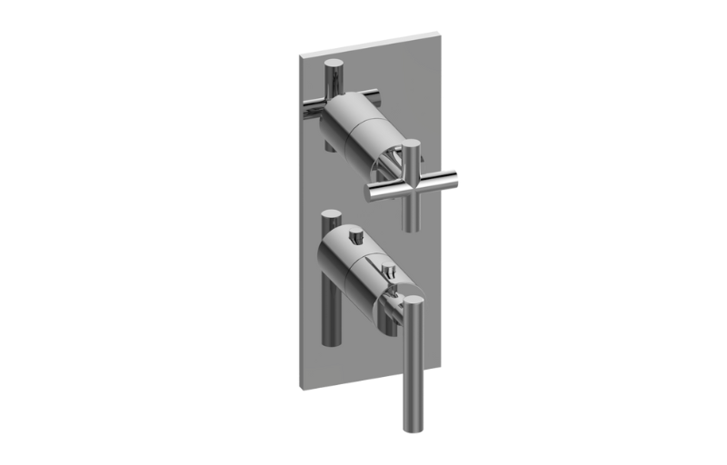 Graff G-8048-LM62C17-UBB-T - Square M-Series Valve Trim With Two Handles