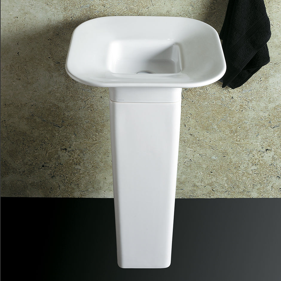 Lacava 8031-001 - Porcelain Pedestal For Bathroom Sink #8055, 9" X 9", 27 3/8"H
