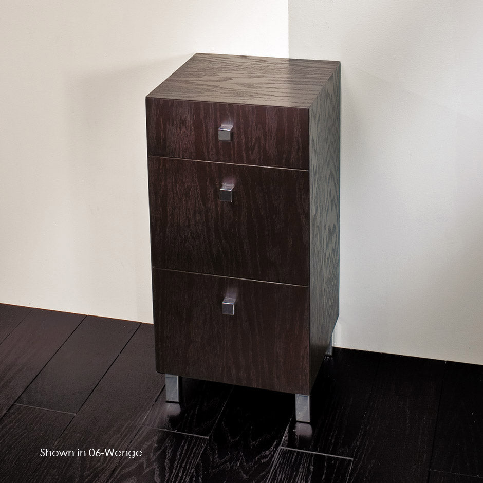 Lacava - Free-Standing Cabinet With Three Drawers, Polished Chrome Pulls And Polished Stainless Steel Legs Included, 13 3/8"W, 13 3/8"D, 27 1/2"H.