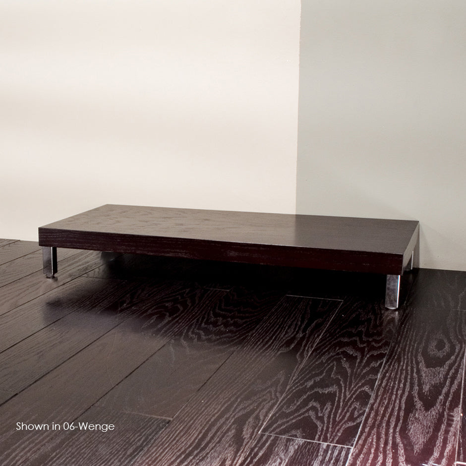 Lacava - Free-Standing Bench With Polished Stainless Steel Legs, 39 3/8"W, 17 3/4"D, 5 1/2"H