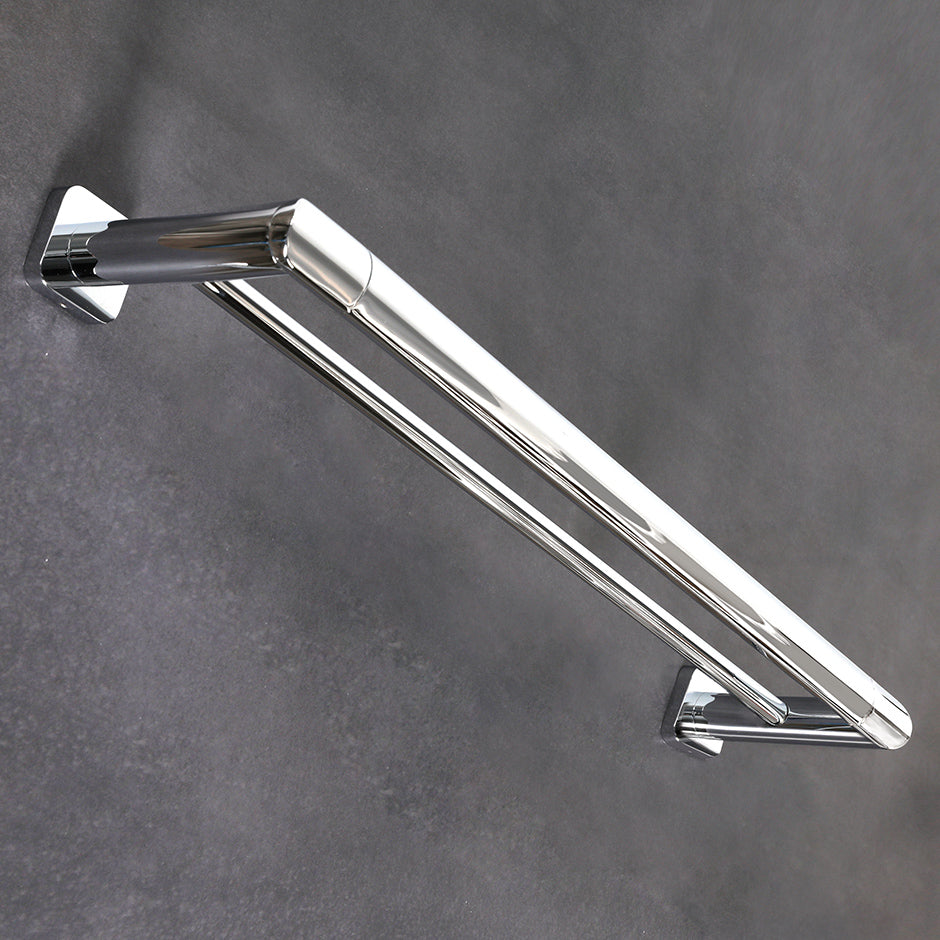 Lacava 9106-CR - Wall-Mount Double Towel Bar Made Of Chrome Plated Brass. W: 30", D: 5 1/2", H: 2".