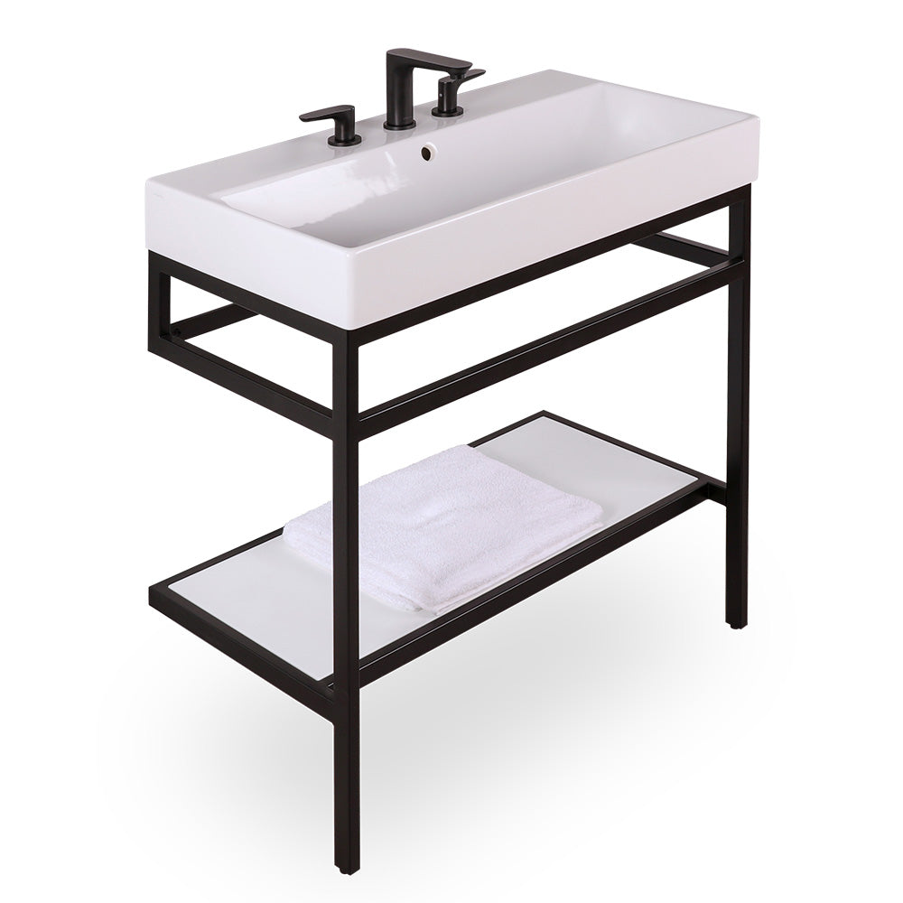 Lacava - Optional Solid Surface Shelf For Metal Console Stand Aqs-Bx-32