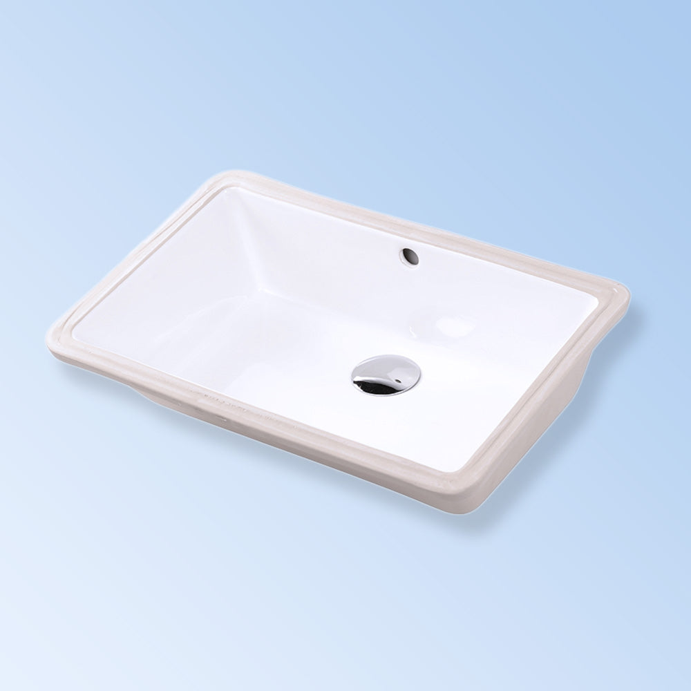 Lacava - Under-Counter Porcelain Bathroom Sink With An Overflow, Unglazed Exterior, 20 7/8"W, 13 1/8"D, 7 1/4"H