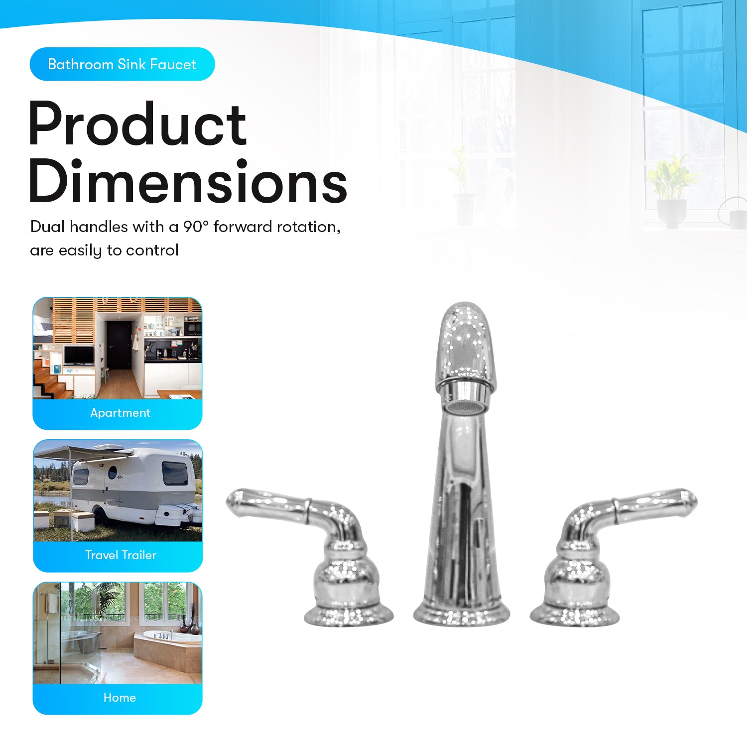 8" Widespread Bathroom Faucet