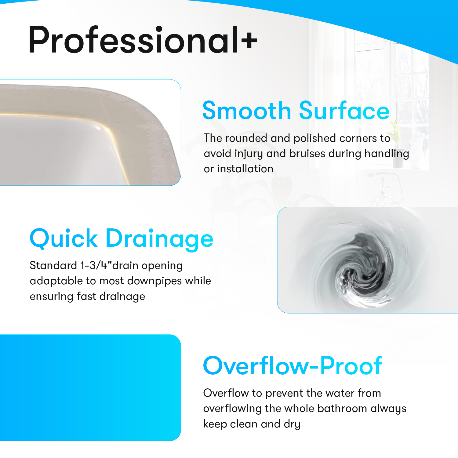 Undermount Bathroom Sink w/ Overflow (20" X 14" X 9")