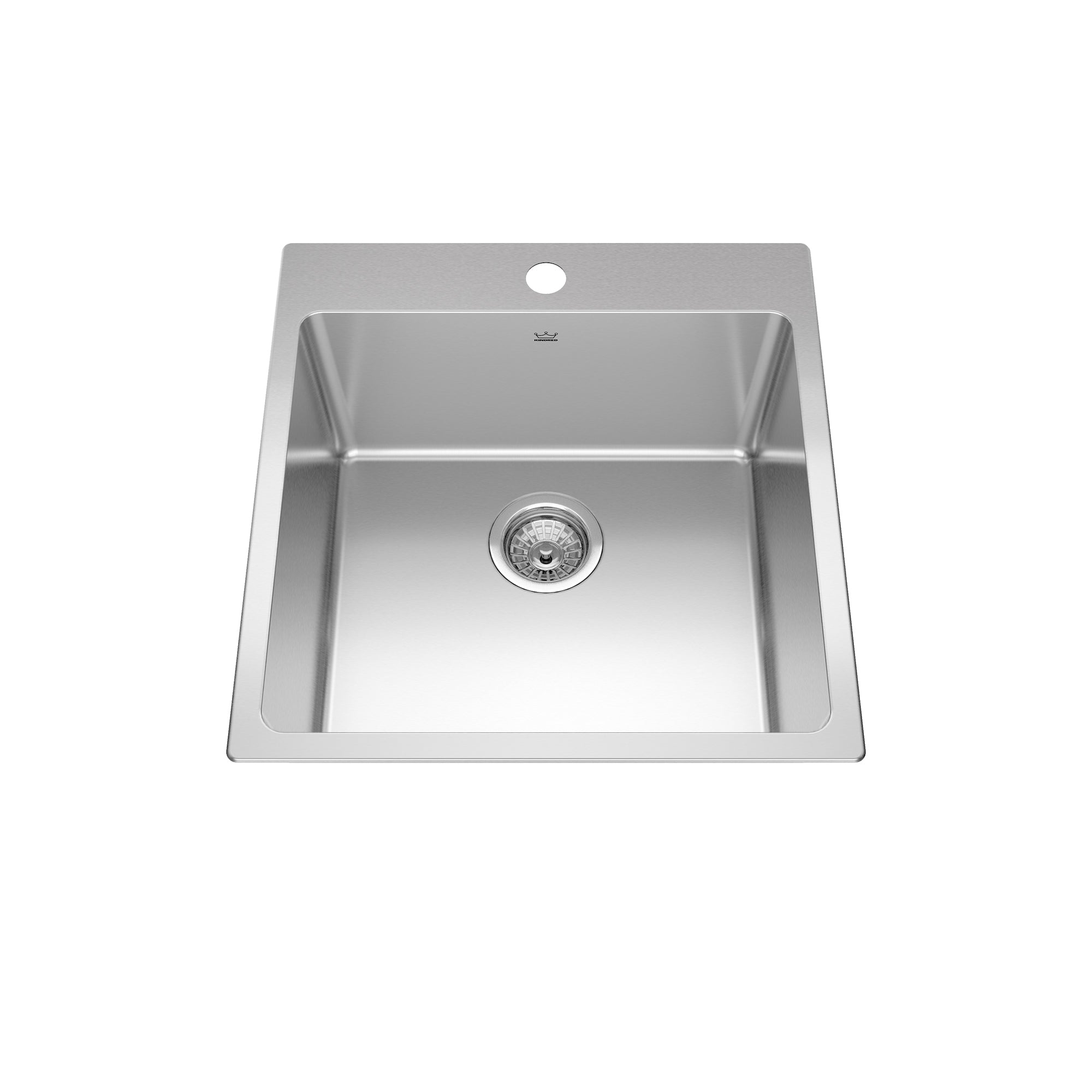 Kindred BSL2120-9-1- Brookmore 20-in LR x 20.9-in FB Drop in Single Bowl Stainless Steel Kitchen Sink