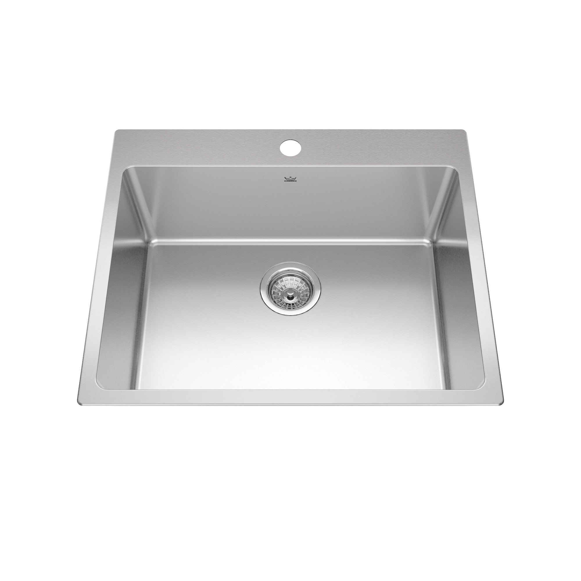 Kindred BSL2125-9-1- Brookmore 25.1-in LR x 20.9-in FB Drop in Single Bowl Stainless Steel Kitchen Sink
