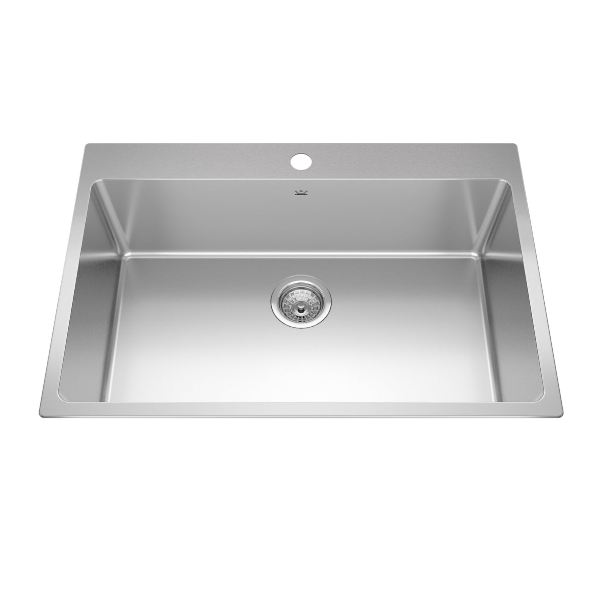 Kindred BSL2131-9-1- Brookmore 31-in LR x 20.9-in FB Drop in Single Bowl Stainless Steel Kitchen Sink - FaucetExpress.ca