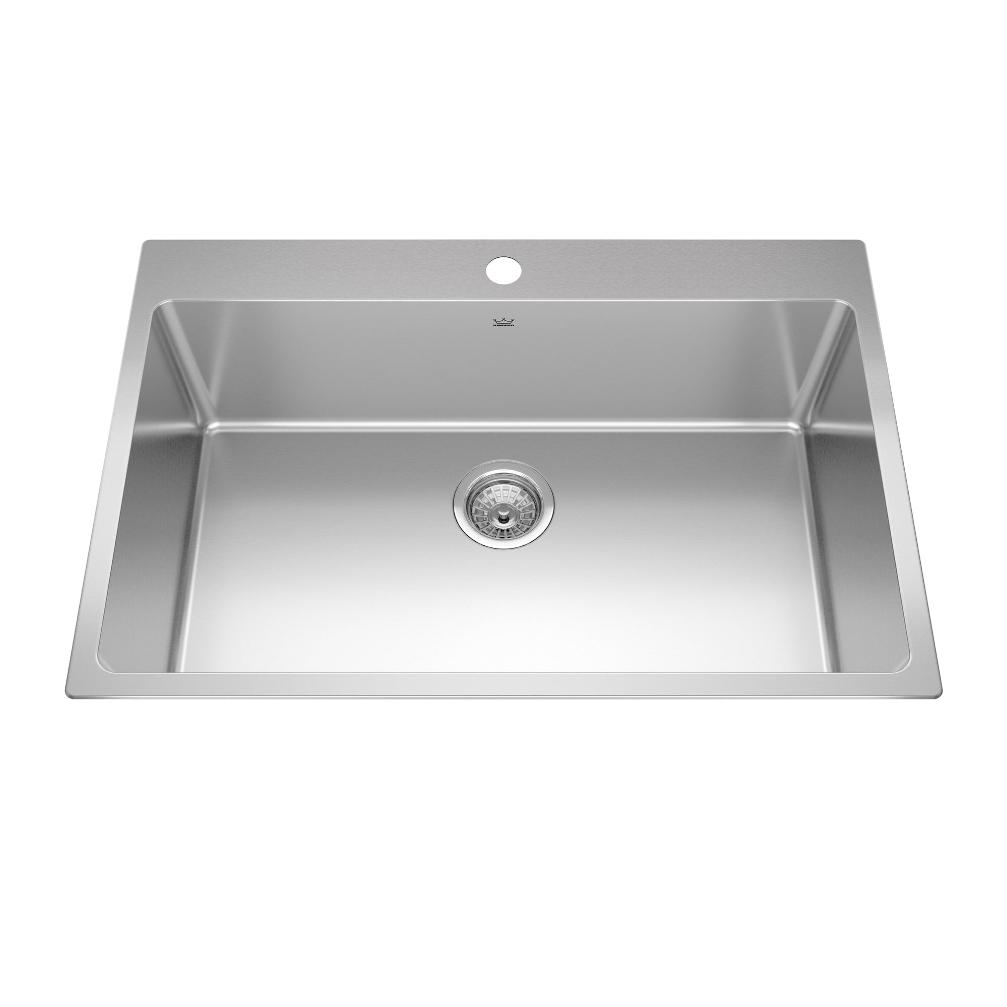 Kindred BSL2131-9-1- Brookmore 31-in LR x 20.9-in FB Drop in Single Bowl Stainless Steel Kitchen Sink