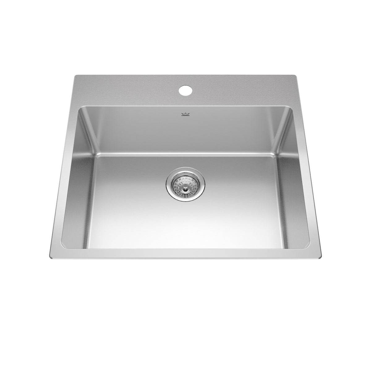 Kindred BSL2225-9-1- Brookmore 25.1-in LR x 22.1-in FB Drop in Single Bowl Stainless Steel Kitchen Sink - FaucetExpress.ca