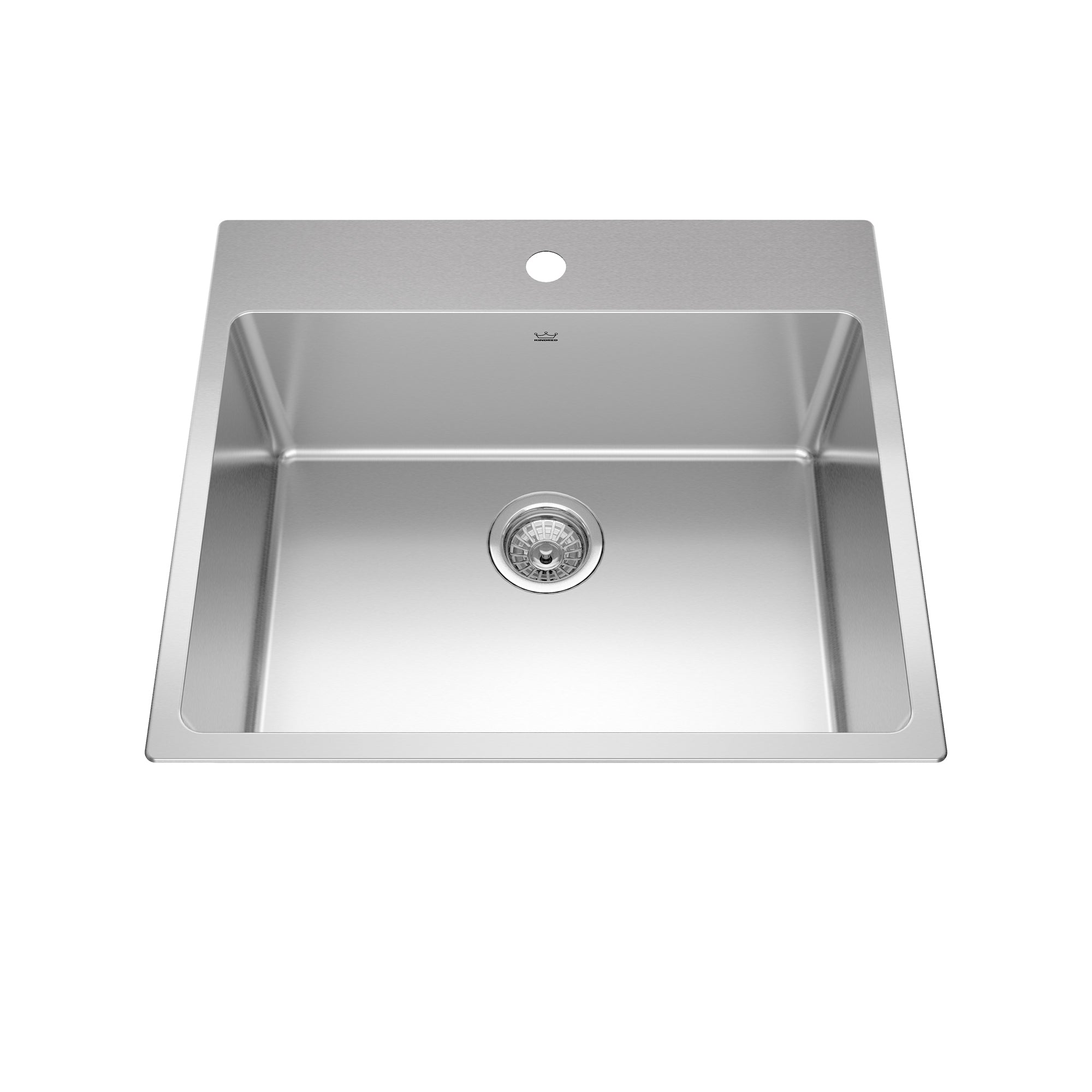 Kindred BSL2225-9-1- Brookmore 25.1-in LR x 22.1-in FB Drop in Single Bowl Stainless Steel Kitchen Sink