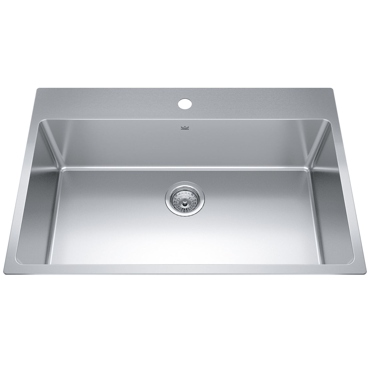 Kindred BSL2233-9-1- Brookmore 32.9-in LR x 22.1-in FB Drop in Single Bowl Stainless Steel Kitchen Sink - FaucetExpress.ca