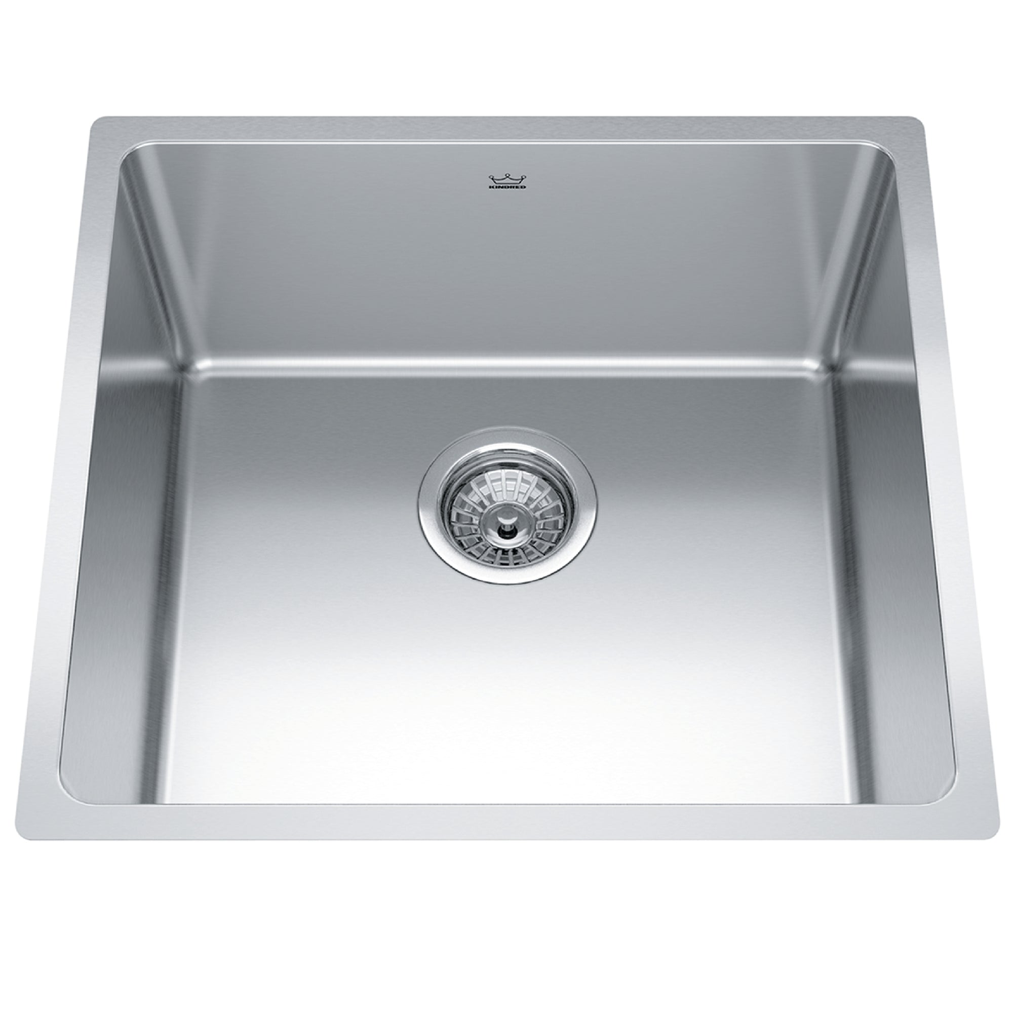Kindred BSU1820-9- Brookmore 19.6-in LR x 18.2-in FB Undermount Single Bowl Stainless Steel Kitchen Sink