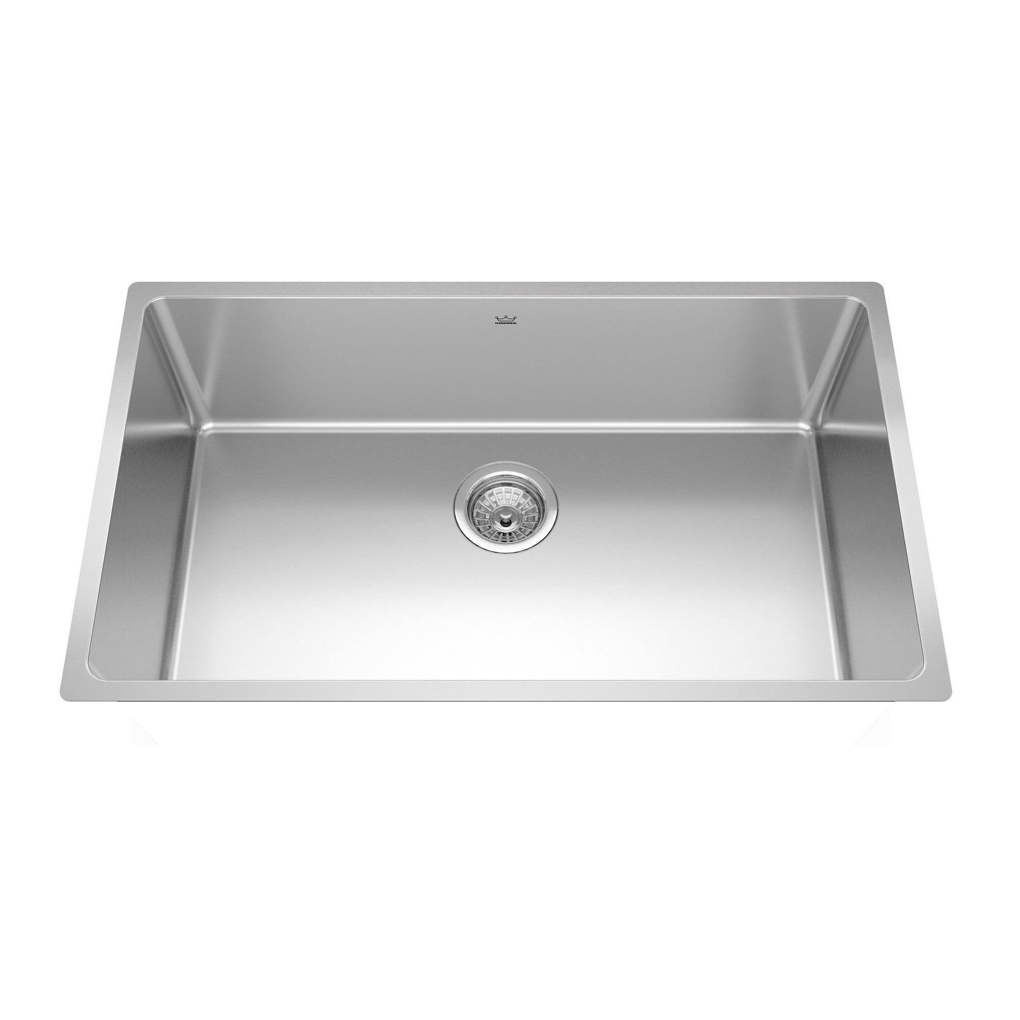 Kindred BSU1831-9- Brookmore 30.6-in LR x 18.2-in FB Undermount Single Bowl Stainless Steel Kitchen Sink
