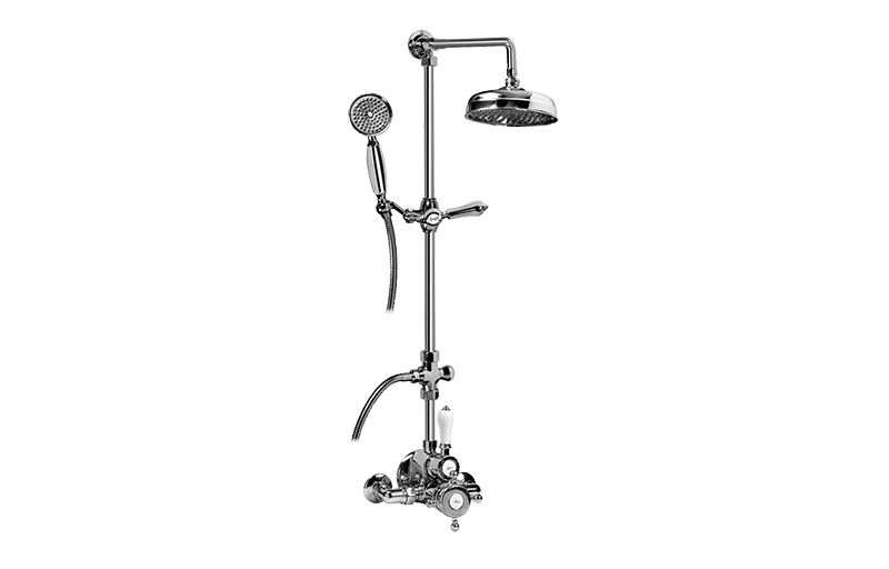 Graff CD2.11-LM34S-AU - Traditional Exposed Thermostatic Tub And Shower System - W/Metal Handshower Handle