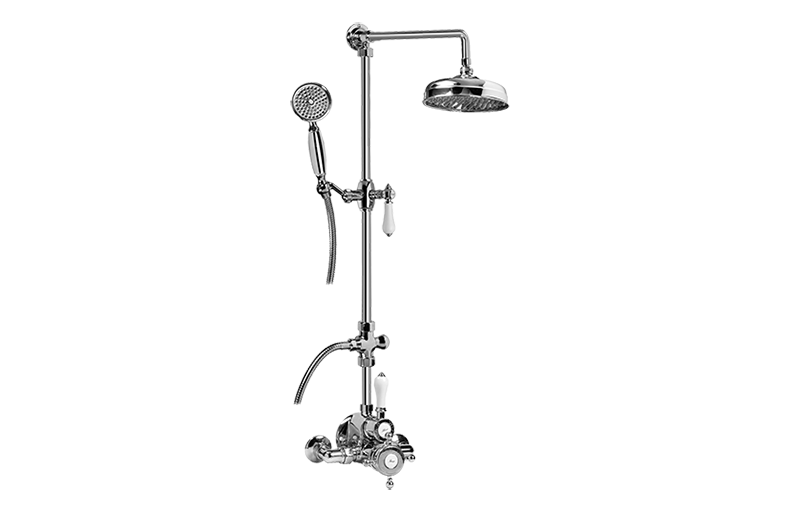 Graff CD2.12-LC1S-AU - Traditional Exposed Thermostatic Tub And Shower System - W/Metal Handshower Handle