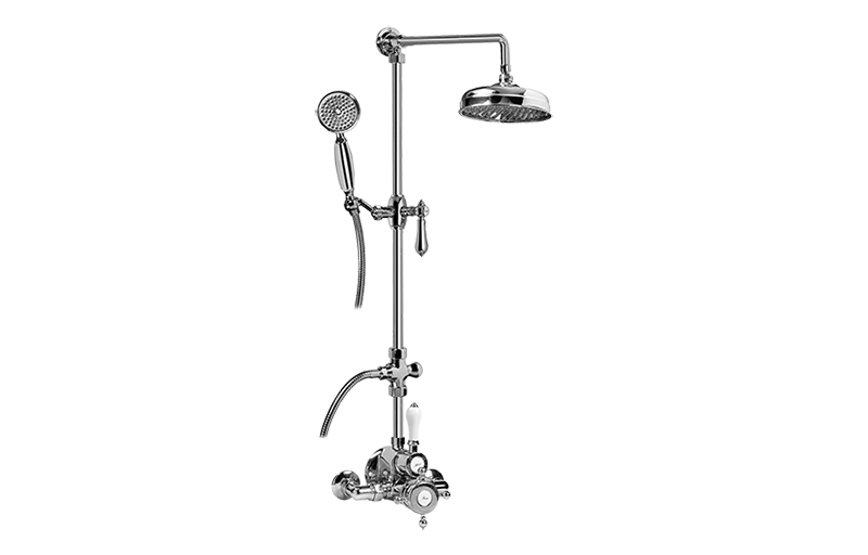 Graff CD2.12-LM34S-AU - Traditional Exposed Thermostatic Tub And Shower System - W/Metal Handshower Handle