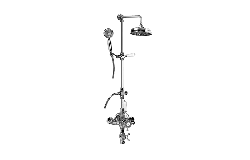 Graff CD4.11-LC1S-AU - Traditional Exposed Thermostatic Tub And Shower System - W/Metal Handshower Handle