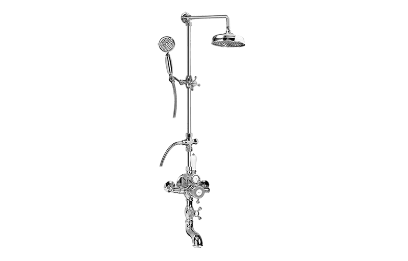 Graff CD4.12-C2S-AU - Exposed Thermostatic Tub And Shower System - W/Metal Handshower Handle