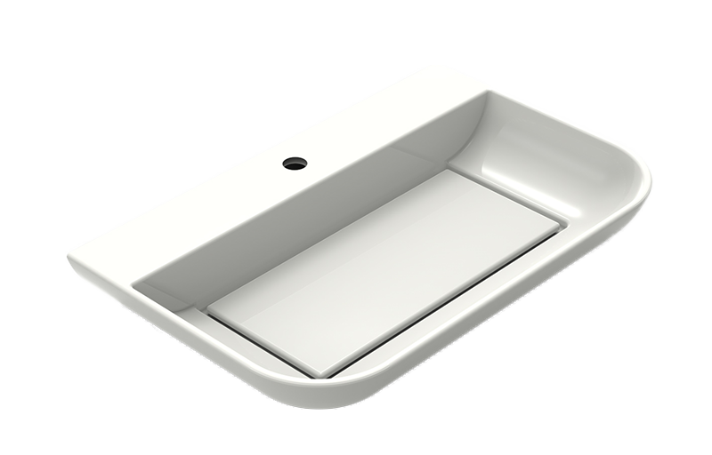 Graff CHA00-1-NO-GL-PC - Charis Countertop Sink With Single Faucet Hole