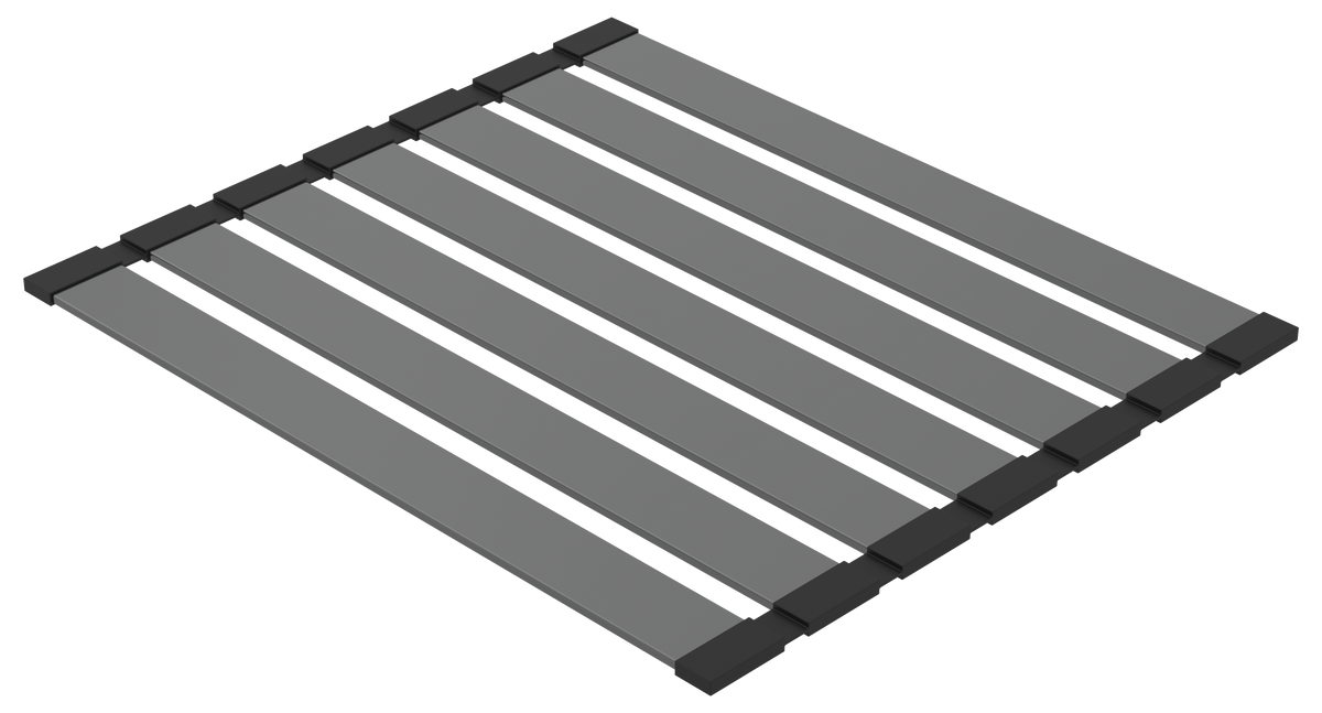 Zomodo CNC3844R-BP - Thick Stainless Steel Roll-Out Drying Mat - Black Pearl
